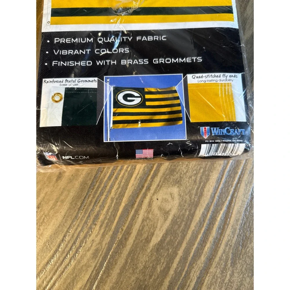 Green Bay Packers WinCraft Deluxe Flag 3x5 Green Gold New NFL Banner USA Made